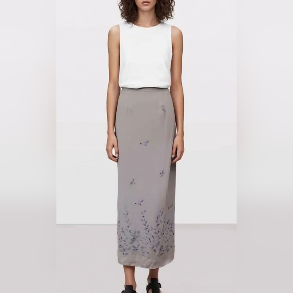 August Max Woman's Midi Slip Skirt